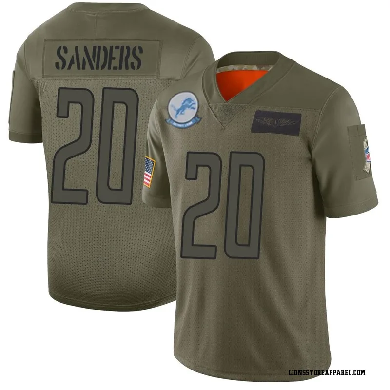 Men's Detroit Lions Barry Sanders Camo 