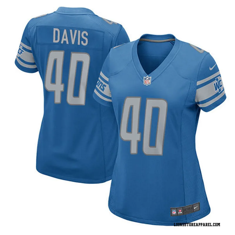 Women S Detroit Lions Jarrad Davis Light Blue Game Team Color