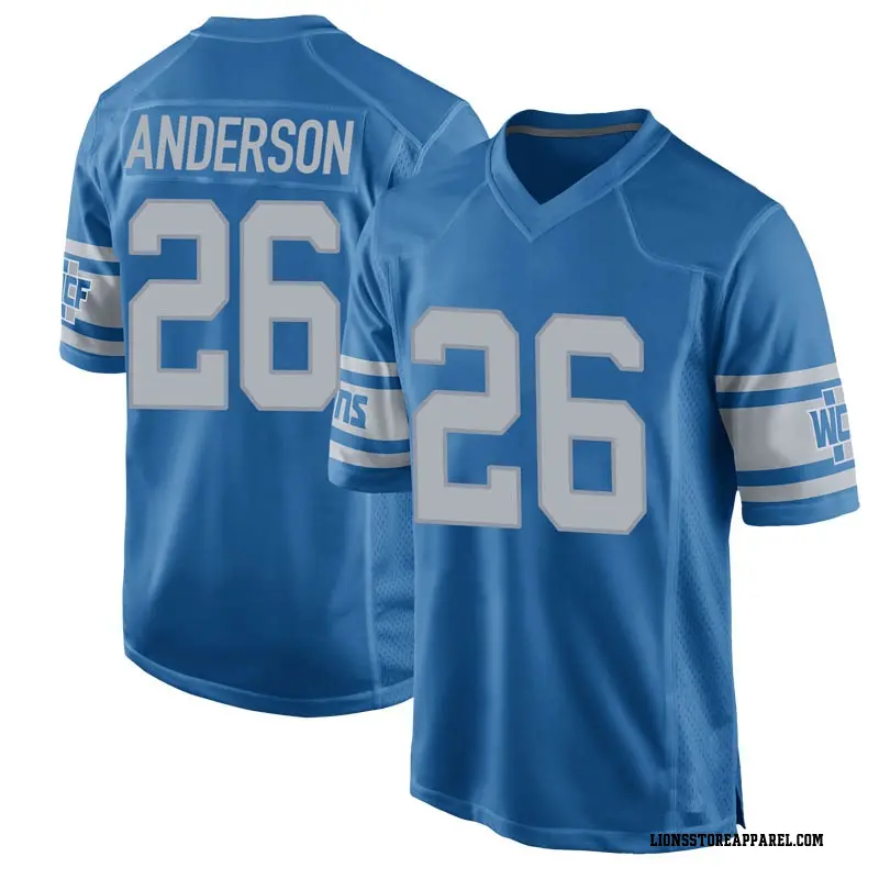 Youth Detroit Lions C.J. Anderson Blue Game Throwback Vapor ...