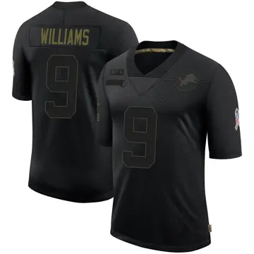 Youth Detroit Lions Jameson Williams Black Limited 2020 Salute To Service Jersey By Nike