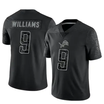 Youth Detroit Lions Jameson Williams Black Limited Reflective Jersey By Nike
