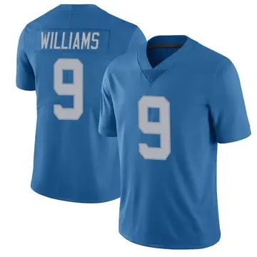 Youth Detroit Lions Jameson Williams Blue Limited Throwback Vapor Untouchable Jersey By Nike