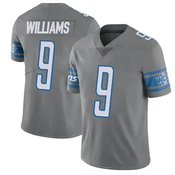 Youth Detroit Lions Jameson Williams Limited Color Rush Steel Vapor Untouchable Jersey By Nike