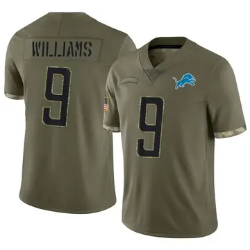 Youth Detroit Lions Jameson Williams Olive Limited 2022 Salute To Service Jersey By Nike